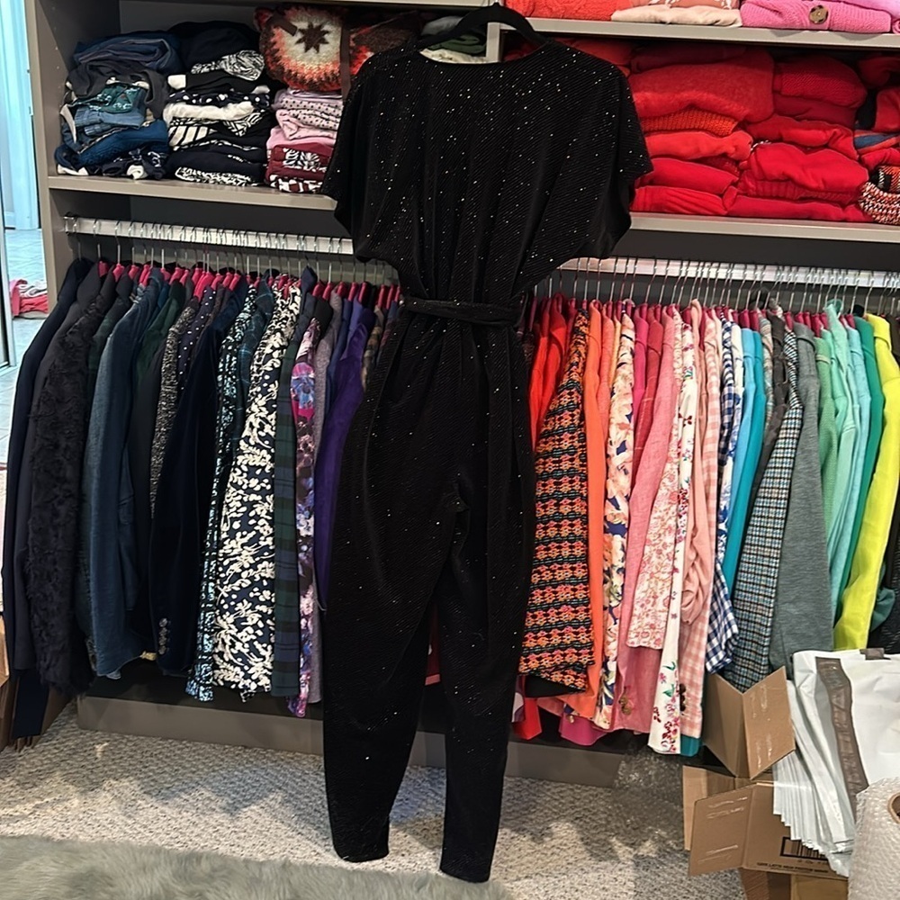 & Other Stories NWT black glitter jumpsuit - Picture 4 of 4